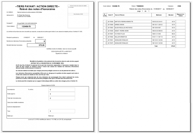 Deckblatt für Aufstellungen