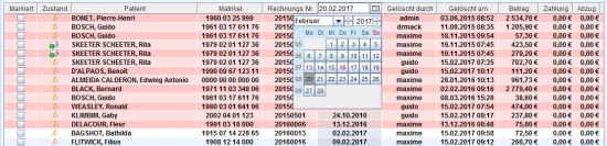 Suche nach Rechnungsnummer