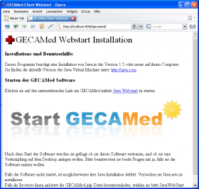 Startbildschirm im Browser