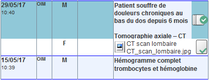 Prescription avec résultats liés