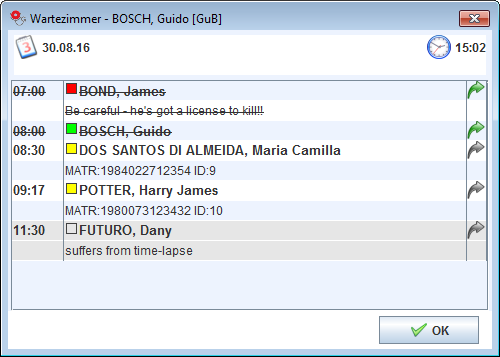 Wartezimmeransicht für einen Arzt