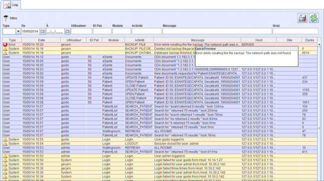  Liste der Protokollnachrichten