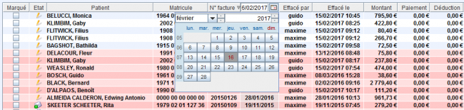 Recherche par numéro de facture