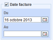 Recherche par date de facturation