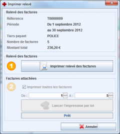 Imprimer relevé - 1<sup>ère</sup> étape