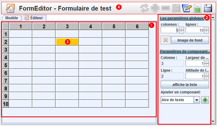  Éditeur de modèle de formulaire