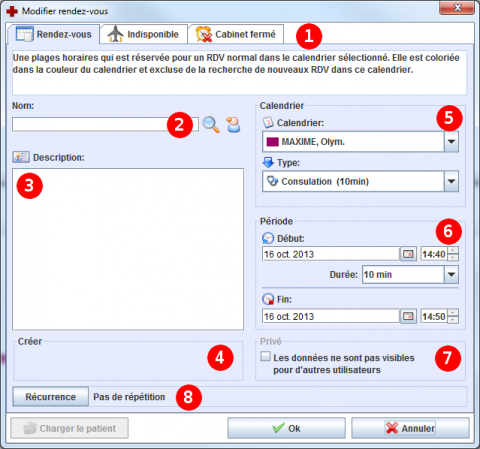 Modifier rendez-vous